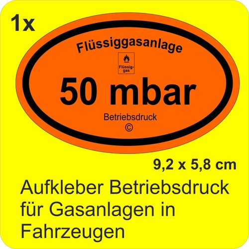 Betriebsdruckaufkleber mbar - betriebsdruckaufkleber,